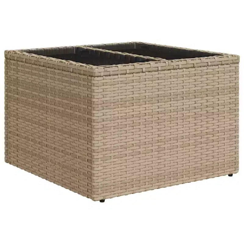 vidaXL Salon de jardin 6 pièces avec coussins, résine tressée beige