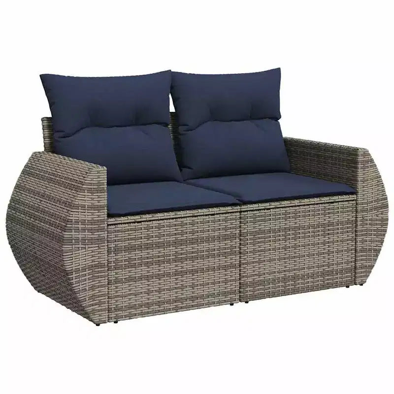 vidaXL Ensemble de canapé de jardin 7 pièces avec coussins résine tressée