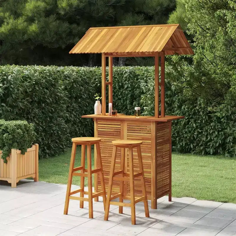 vidaXL Salon de Bar de Jardin Extérieur Balcon Table et Chaises Bois Massif d'Acacia