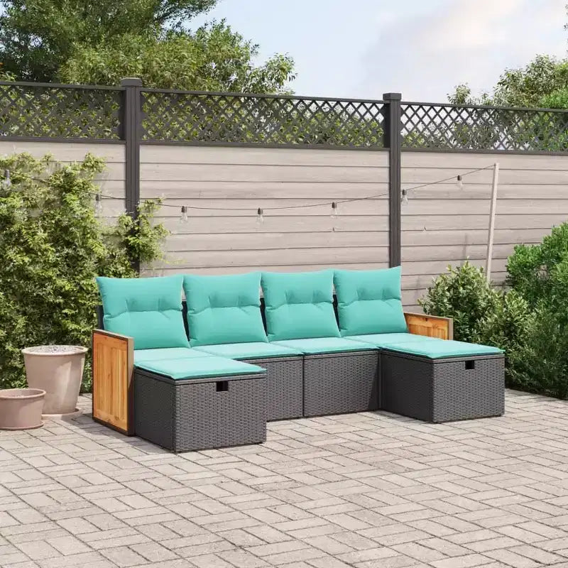 vidaXL Salon de jardin en résine tressée et acier thermolaqué
