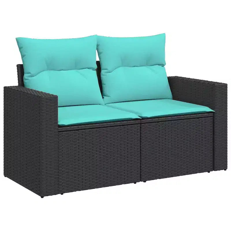 vidaXL Salon de jardin 5 pièces en résine tressée avec coussins, modulable, couleurs/modèles multiples