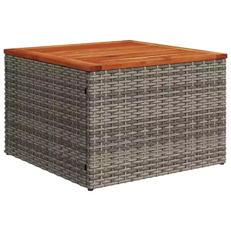 vidaXL Salon de jardin 8 pièces avec coussins en résine tressée, canapé d'angle modulable, table incluse