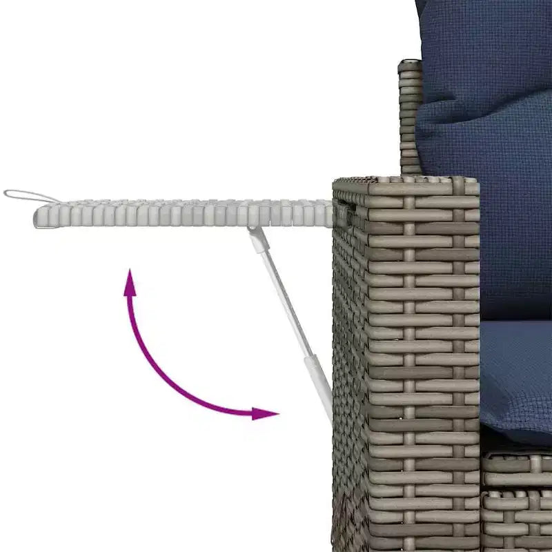 vidaXL Salon de jardin 11 pcs avec coussins résine tressée noir