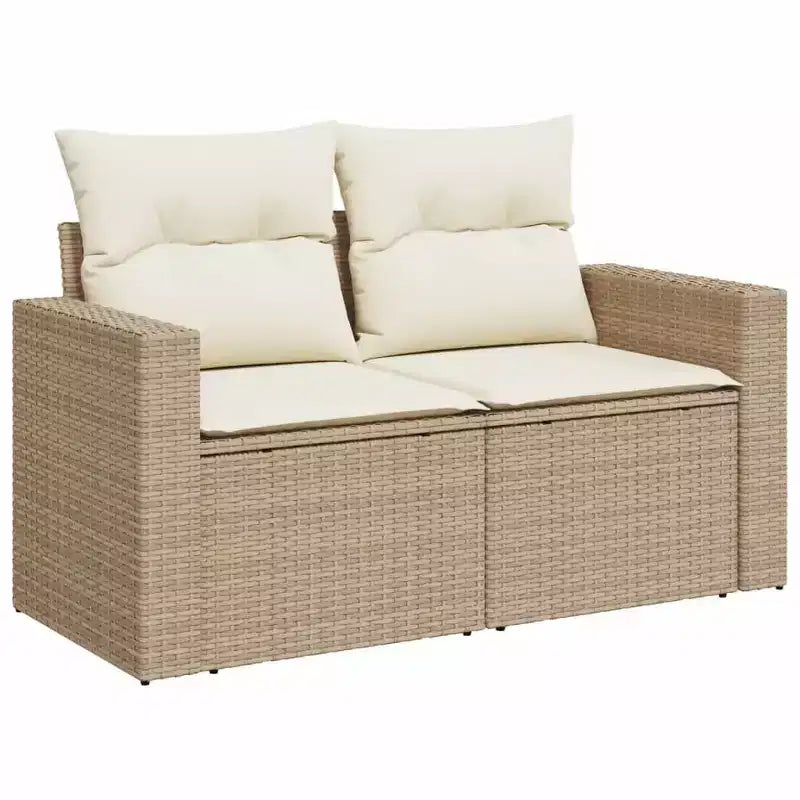 vidaXL Salon de jardin 11 pièces avec coussins, en résine tressée, plusieurs coloris