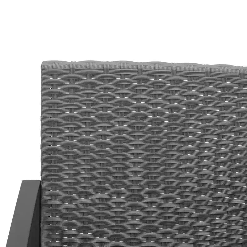 vidaXL Salon de jardin 5 pièces avec table et chaises d'extérieur en rotin PP avec coussins
