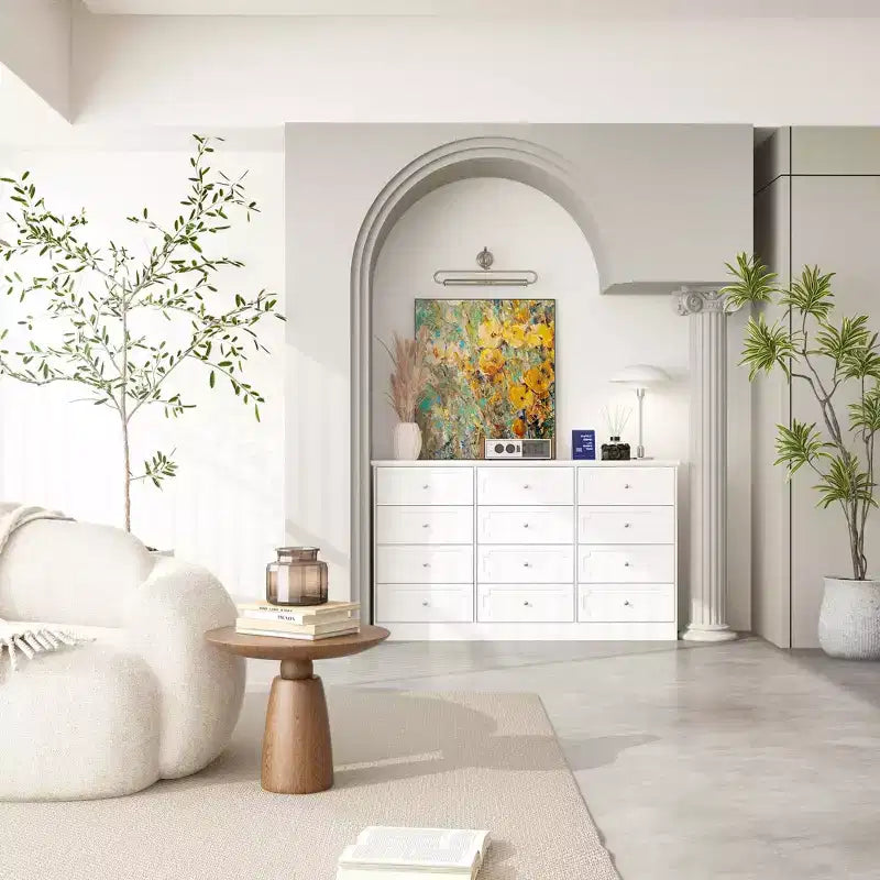 Commode de rangement à 12 tiroirs, grande capacité, pour rangement et décoration multi-pièces