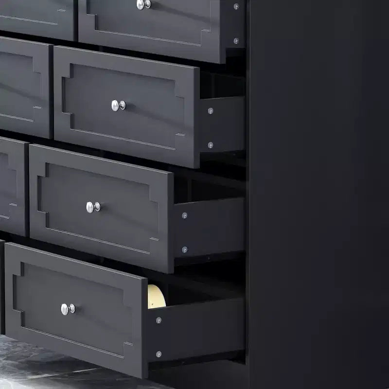 Commode de rangement à 12 tiroirs, grande capacité, pour rangement et décoration multi-pièces