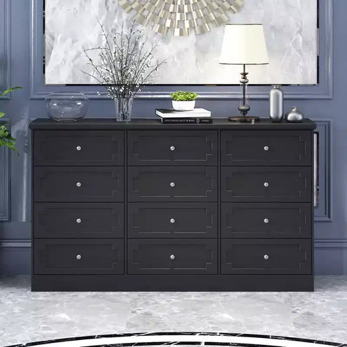 Commode de rangement à 12 tiroirs, grande capacité, pour rangement et décoration multi-pièces