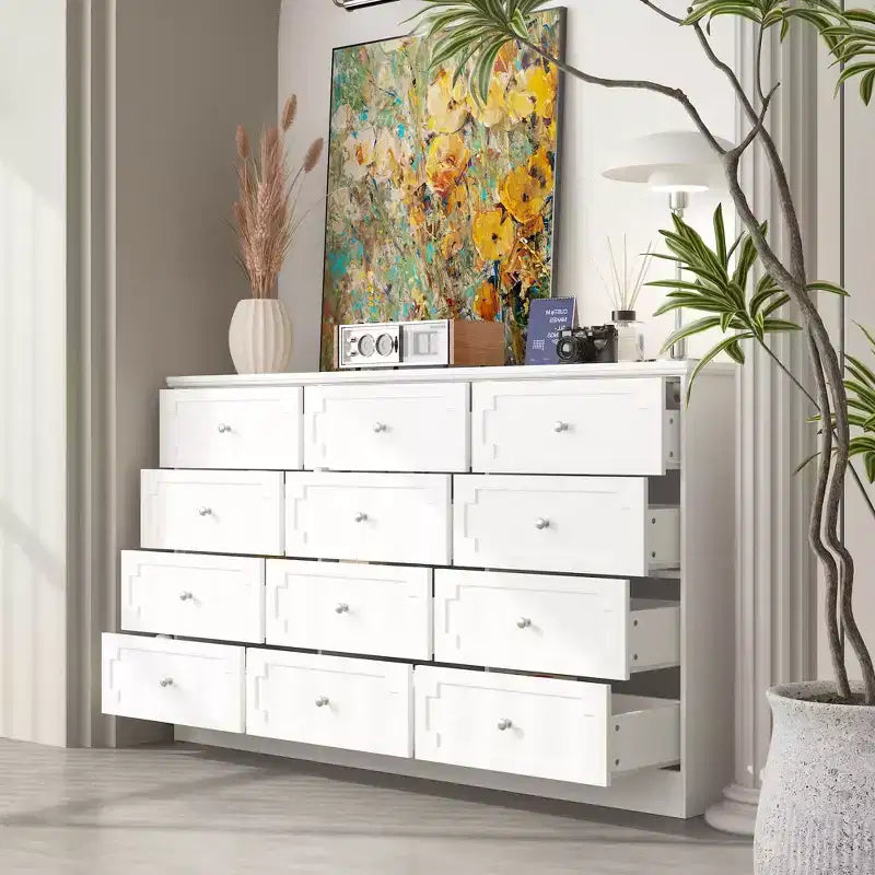 Commode de rangement à 12 tiroirs, grande capacité, pour rangement et décoration multi-pièces