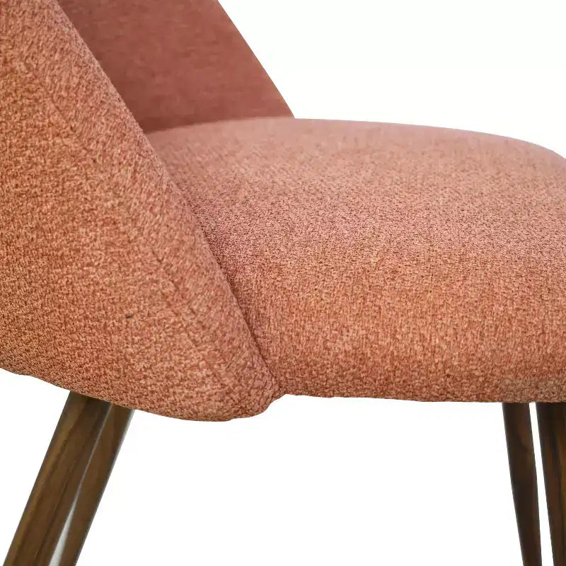 Ensemble de salle à manger rond 5 pièces en verre avec chaises en tissu rembourré, meubles de cuisine et de salle à manger modernes avec pieds en noyer-Panipeachy