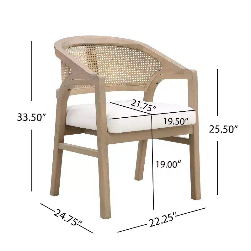 Christopher Knight Home Delia – Table de salle à manger 9 pièces de style rustique avec chaises rembourrées en rotin et bois d'hévéa