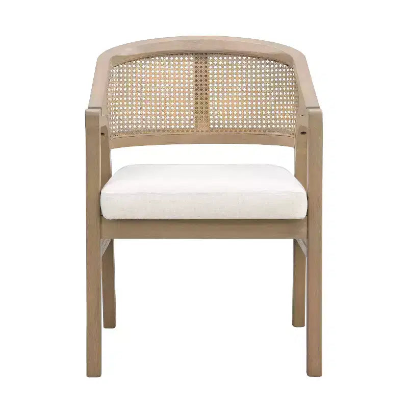 Christopher Knight Home Delia – Table de salle à manger 9 pièces de style rustique avec chaises rembourrées en rotin et bois d'hévéa