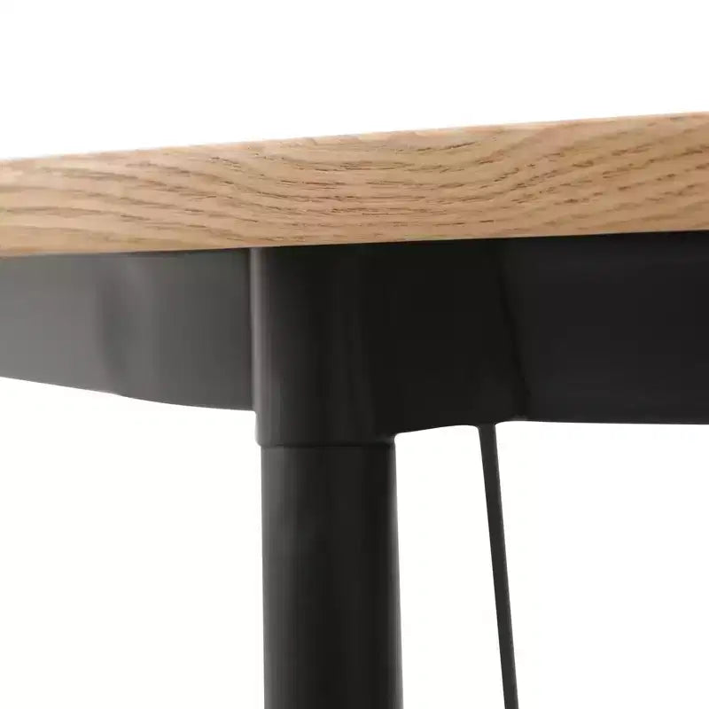 Ensemble de salle à manger 7 pièces LeisureMod Tule avec cadre en acier, 6 chaises de salle à manger rembourrées et table de salle à manger ovale de 180 cm avec plateau en bois