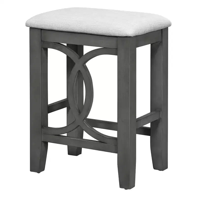 Ensemble de table à manger de hauteur comptoir 3 pièces de style rustique pour 2 personnes, table de bar console en bois avec port USB et tabourets rembourrés pour petit espace