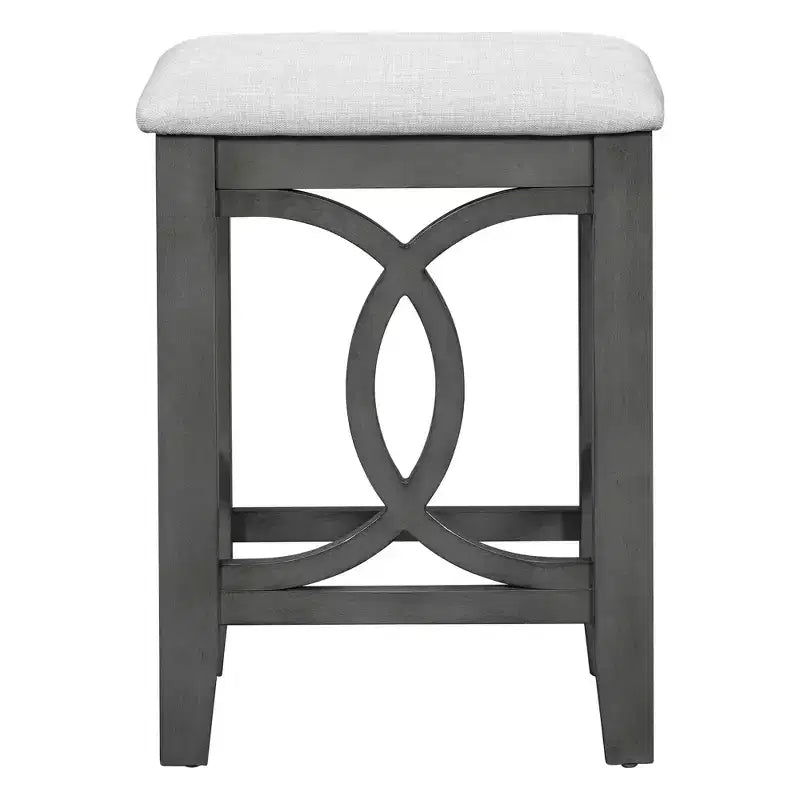 Ensemble de table à manger de hauteur comptoir 3 pièces de style rustique pour 2 personnes, table de bar console en bois avec port USB et tabourets rembourrés pour petit espace