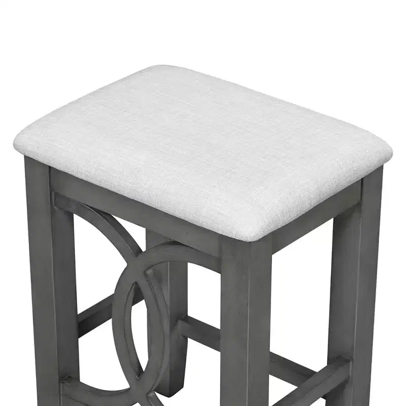 Ensemble de table à manger de hauteur comptoir 3 pièces de style rustique pour 2 personnes, table de bar console en bois avec port USB et tabourets rembourrés pour petit espace