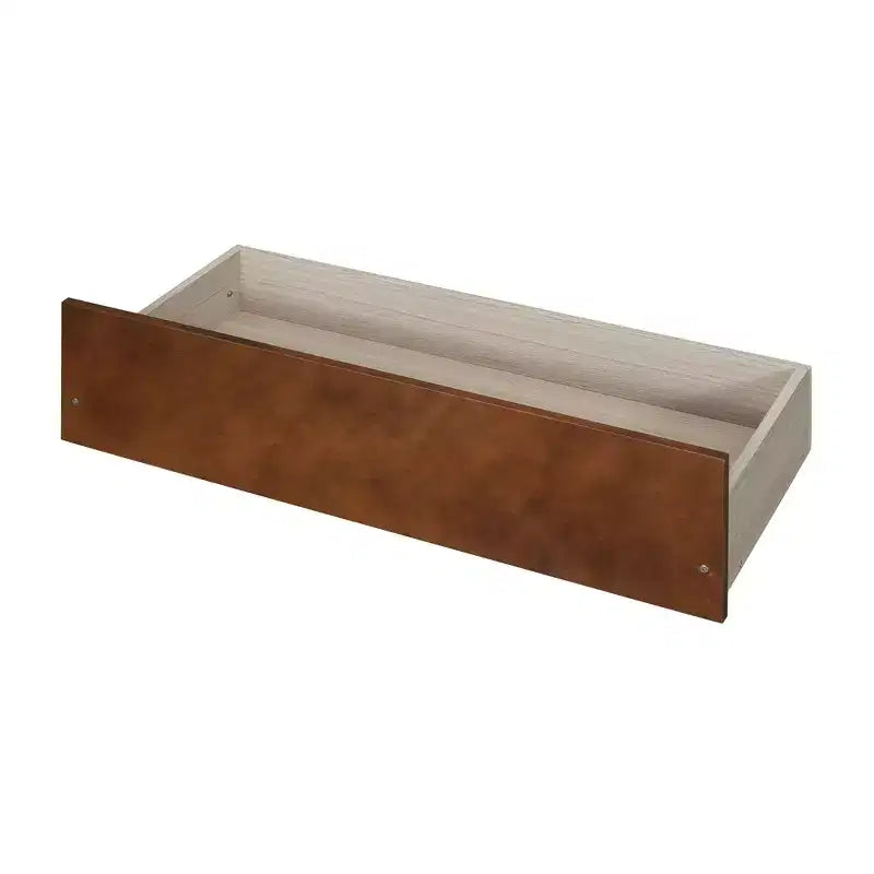 Lit de repos bas de taille double avec tiroirs de rangement, Cadre de lit plateforme double en bois avec barrières pour chambre de garçons et de filles