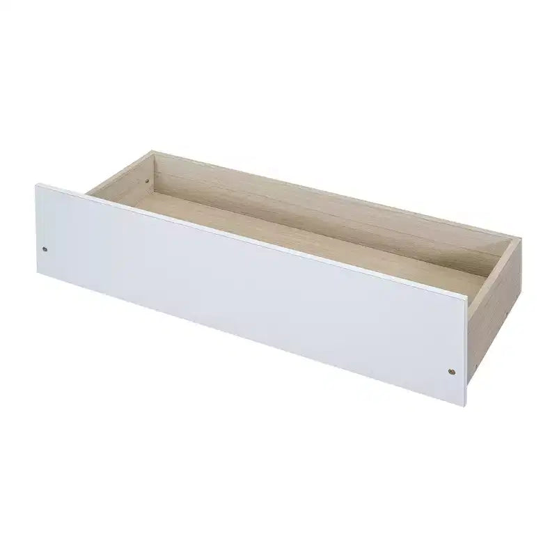 Lit de repos bas de taille double avec tiroirs de rangement, Cadre de lit plateforme double en bois avec barrières pour chambre de garçons et de filles