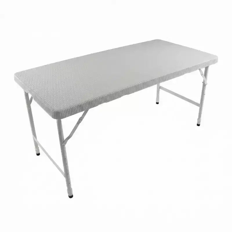 Table pliante portable de 120 cm - Table d'intérieur et d'extérieur robuste d'une capacité de 135 kg pour le camping, le patio, les pique-niques et les événements, noire