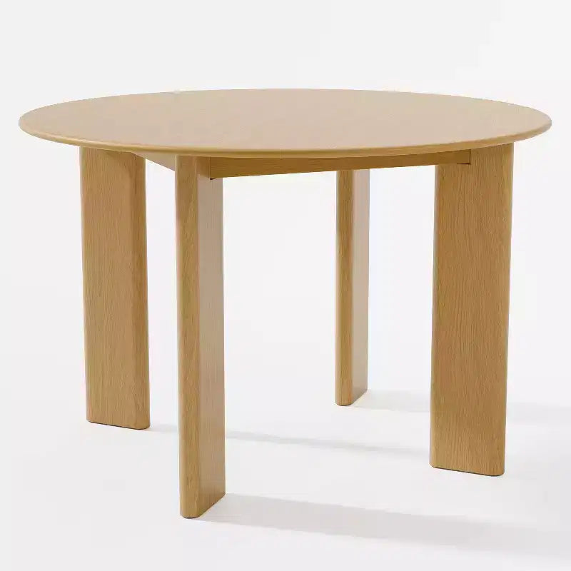 Table à manger de ferme en bois massif, plateau rond en bois pour salles à manger modernes et réunions de famille