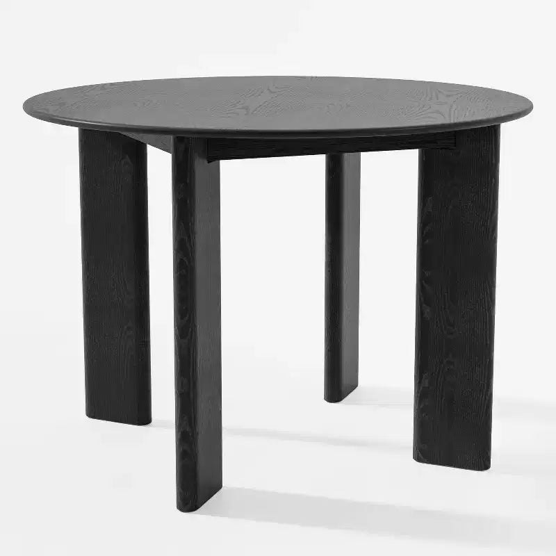 Table à manger de ferme en bois massif, plateau rond en bois pour salles à manger modernes et réunions de famille