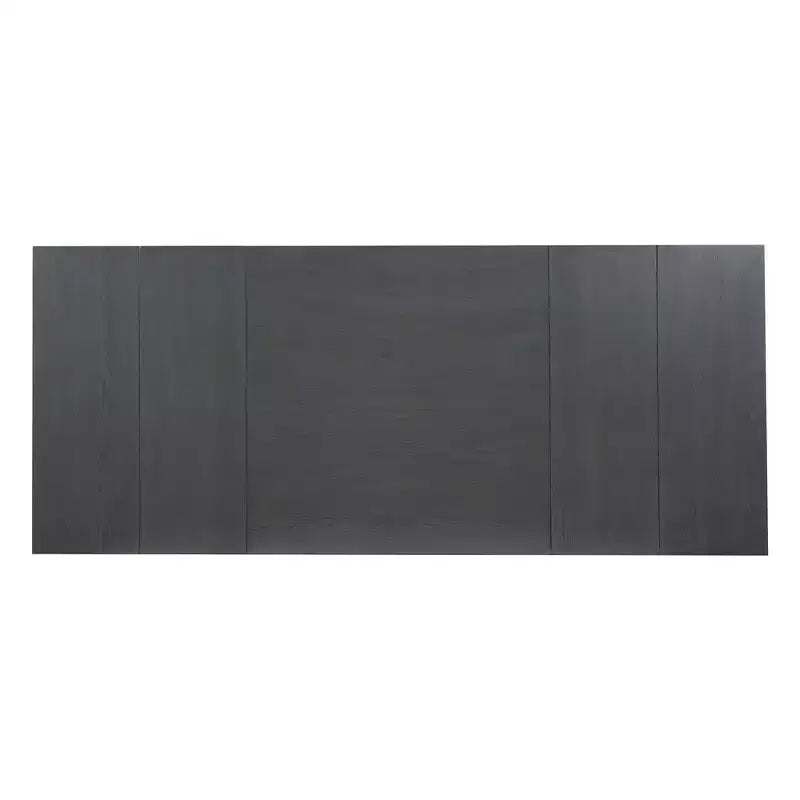 Table à manger rustique extensible de 82 po, table de cuisine à tréteaux avec pieds en bois d'hévéa, 2 rallonges amovibles