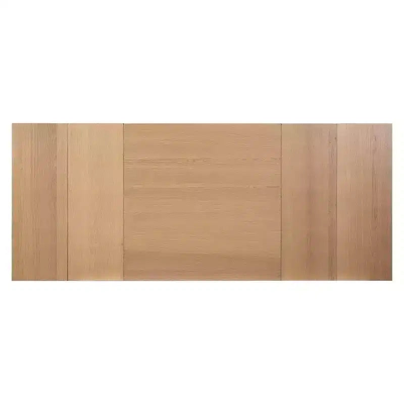 Table à manger rustique extensible de 82 po, table de cuisine à tréteaux avec pieds en bois d'hévéa, 2 rallonges amovibles