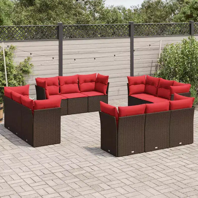 vidaXL Ensemble de canapés de jardin modulable avec coussins