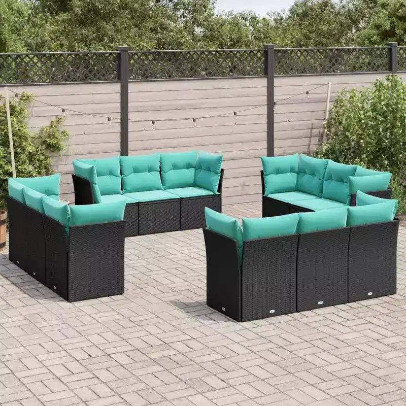 vidaXL Ensemble de canapés de jardin modulable avec coussins