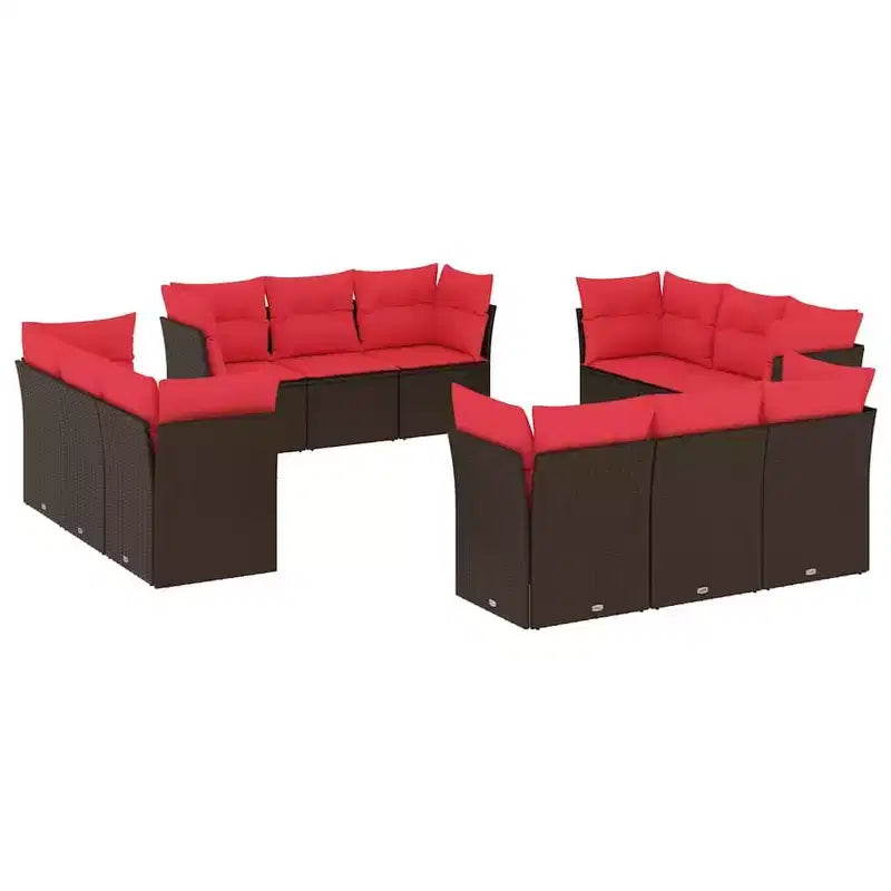 vidaXL Ensemble de canapés de jardin modulable avec coussins