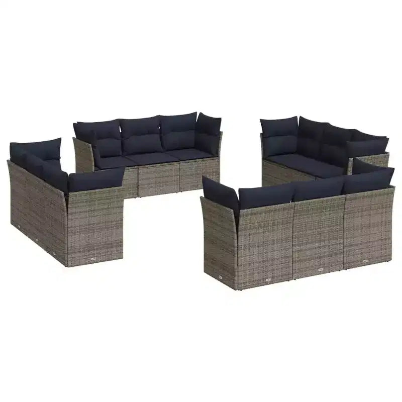 vidaXL Ensemble de canapés de jardin modulable avec coussins