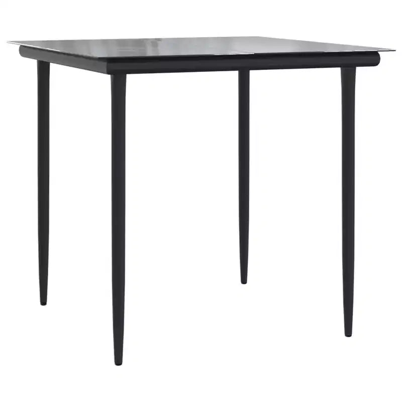vidaXL Salon de jardin en résine tressée 80 x 80 cm pour la table