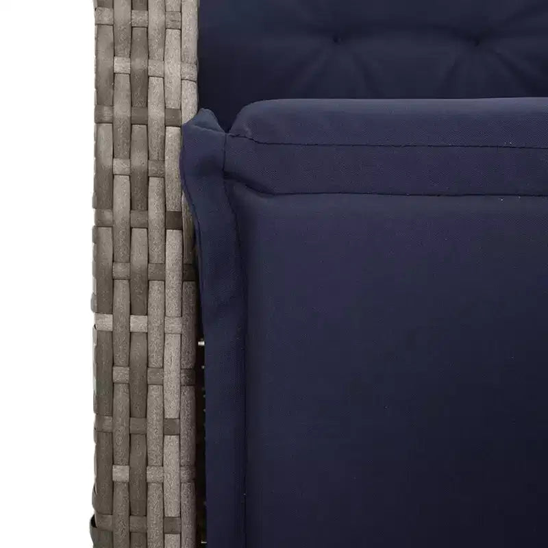vidaXL Salon de jardin en résine tressée 80 x 80 cm pour la table