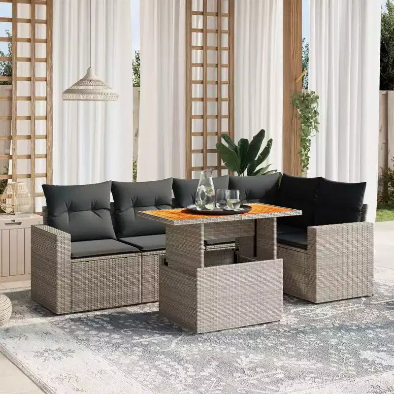 vidaXL Ensemble de canapés de jardin modulable avec coussins