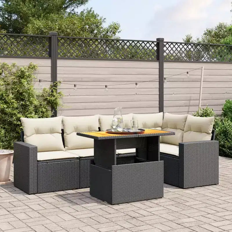 vidaXL Ensemble de canapés de jardin modulable avec coussins