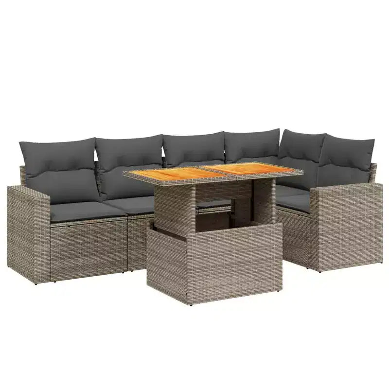 vidaXL Ensemble de canapés de jardin modulable avec coussins