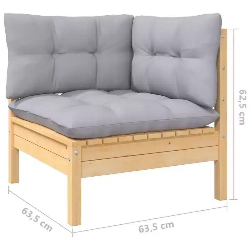 vidaXL Salon de jardin modulable avec coussins, diverses couleurs