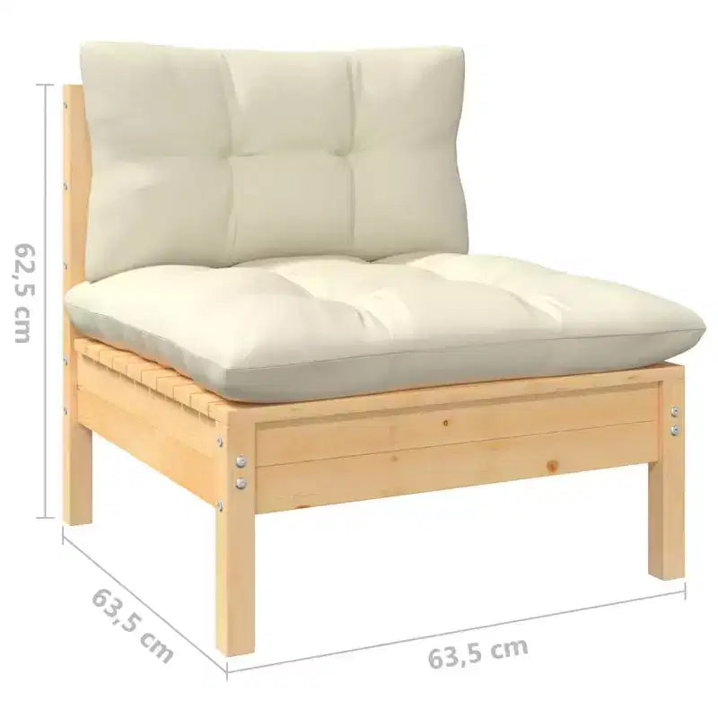 vidaXL Ensemble de jardin en pin naturel