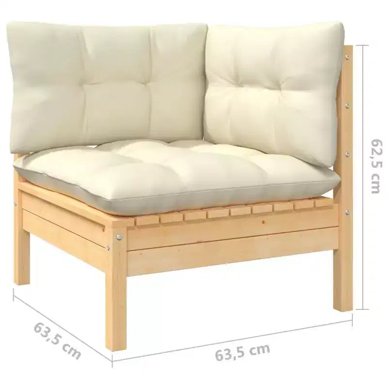 vidaXL Ensemble de jardin en pin naturel