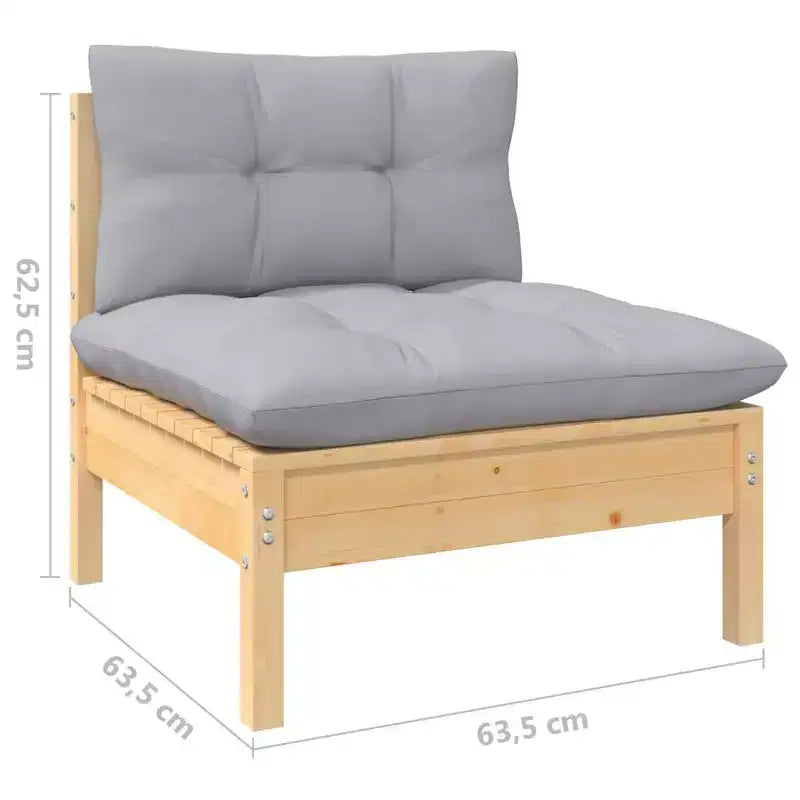 vidaXL Salon de jardin modulable avec coussins