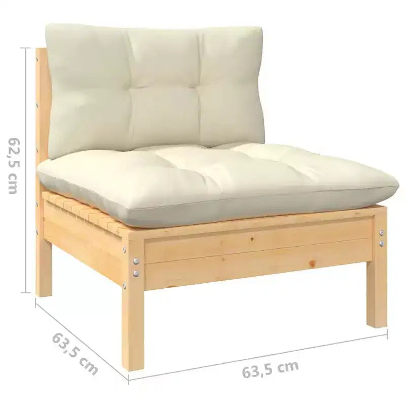 vidaXL Salon de jardin modulable avec coussins