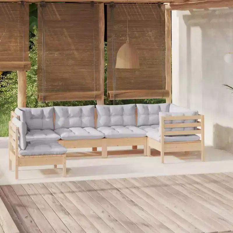 vidaXL Salon de jardin modulable avec coussins