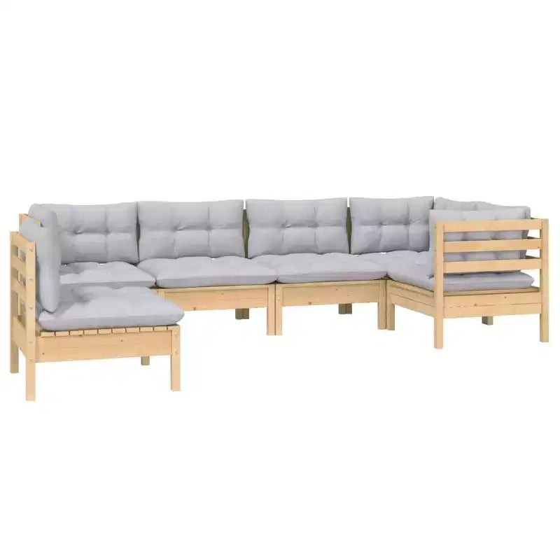 vidaXL Salon de jardin modulable avec coussins