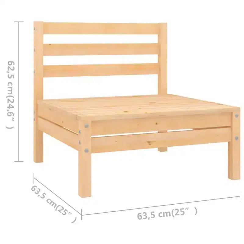 vidaXL Salon de jardin Bois de pin massif Ensemble 6 pièces Modulable
