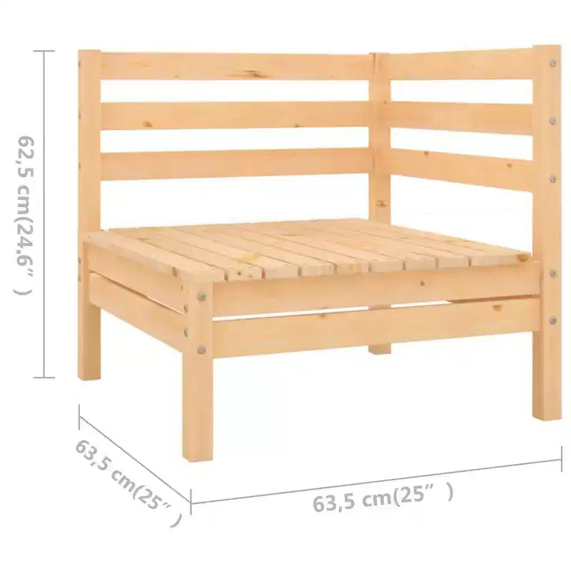 vidaXL Salon de jardin Bois de pin massif Ensemble 6 pièces Modulable
