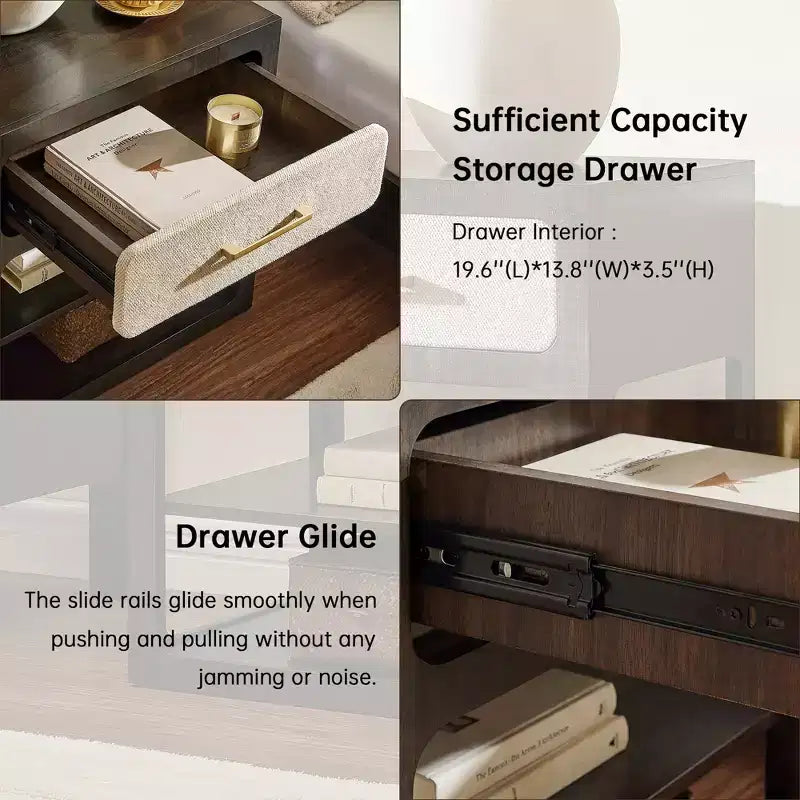 Ensembles de meubles de chambre à coucher Queen-85 Cadre de lit en bois massif avec tête de lit rembourrée et 2 tables de chevet, aucun sommier tapissier requis, pour chambre à coucher-Morden Fort