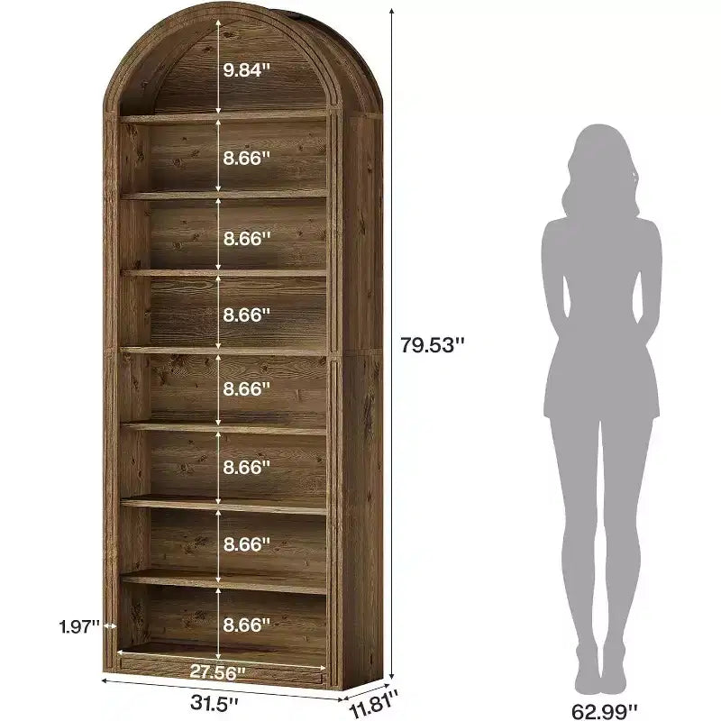 Meuble de rangement pour chaussures, armoire à chaussures haute à 8 niveaux, grand meuble à chaussures autoportant en bois pour placard d'entrée, marron