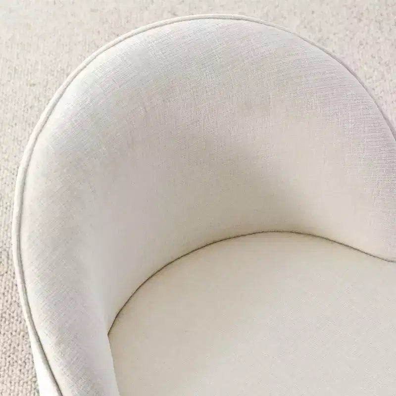 Ensemble table à manger pour 4, chaises barillet modernes avec roulettes et revêtement en chenille, table ronde à pied central pour petits espaces-repas-Panipeachy
