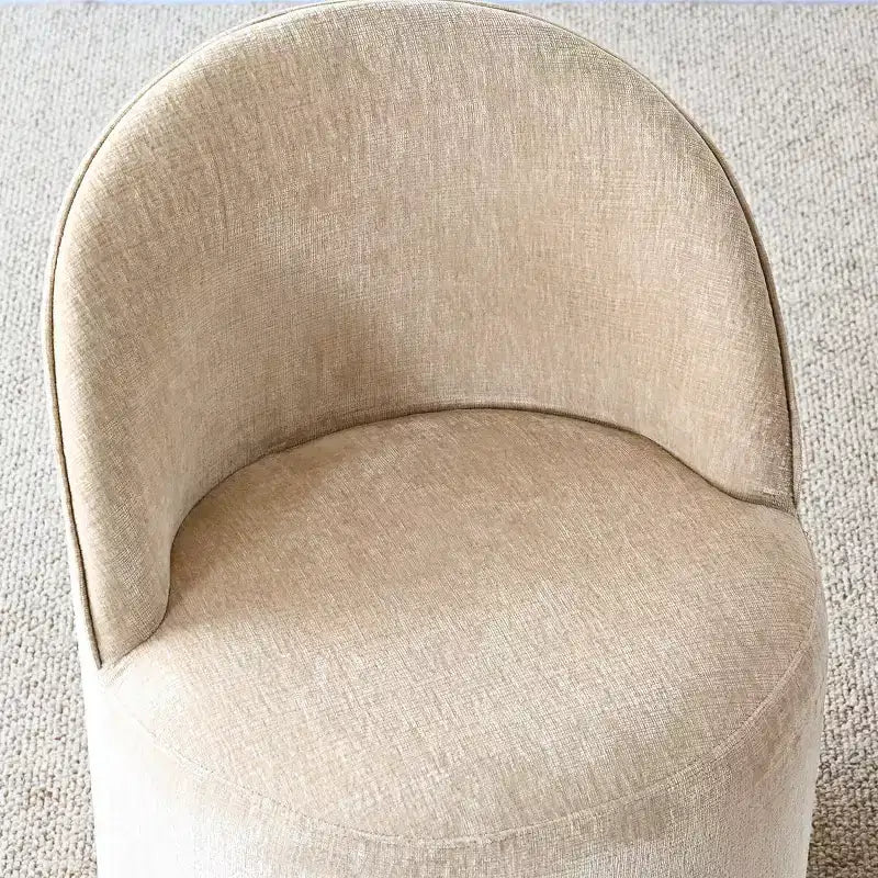 Ensemble de salle à manger 5 pièces pour 4, chaises modernes à roulettes avec revêtement en chenille, table ronde noire à pied central - Panipeachy