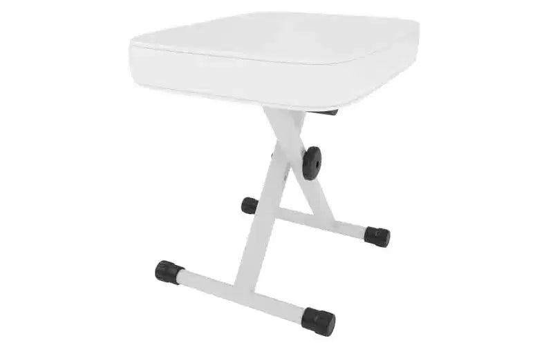 Tabouret pliable en X pour piano et guitare, mousse haute densité de 6,5 cm, hauteur réglable sur 3 niveaux